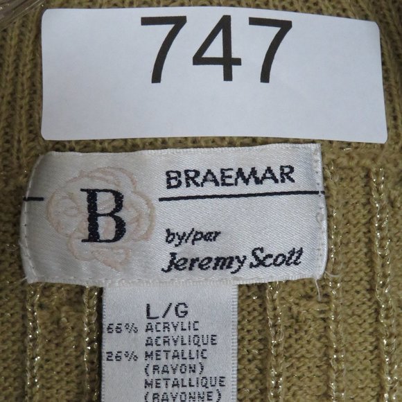 Braemar* Long Sleeve Turtle Neck Split End Hem Ribbed Pullover Sweater~‎ Large - Picture 4 of 9